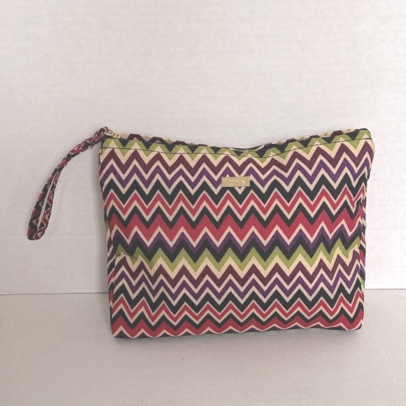 Tarte Vibrant Zigzag Cosmetic Bag NWOT - Picture 1 of 9